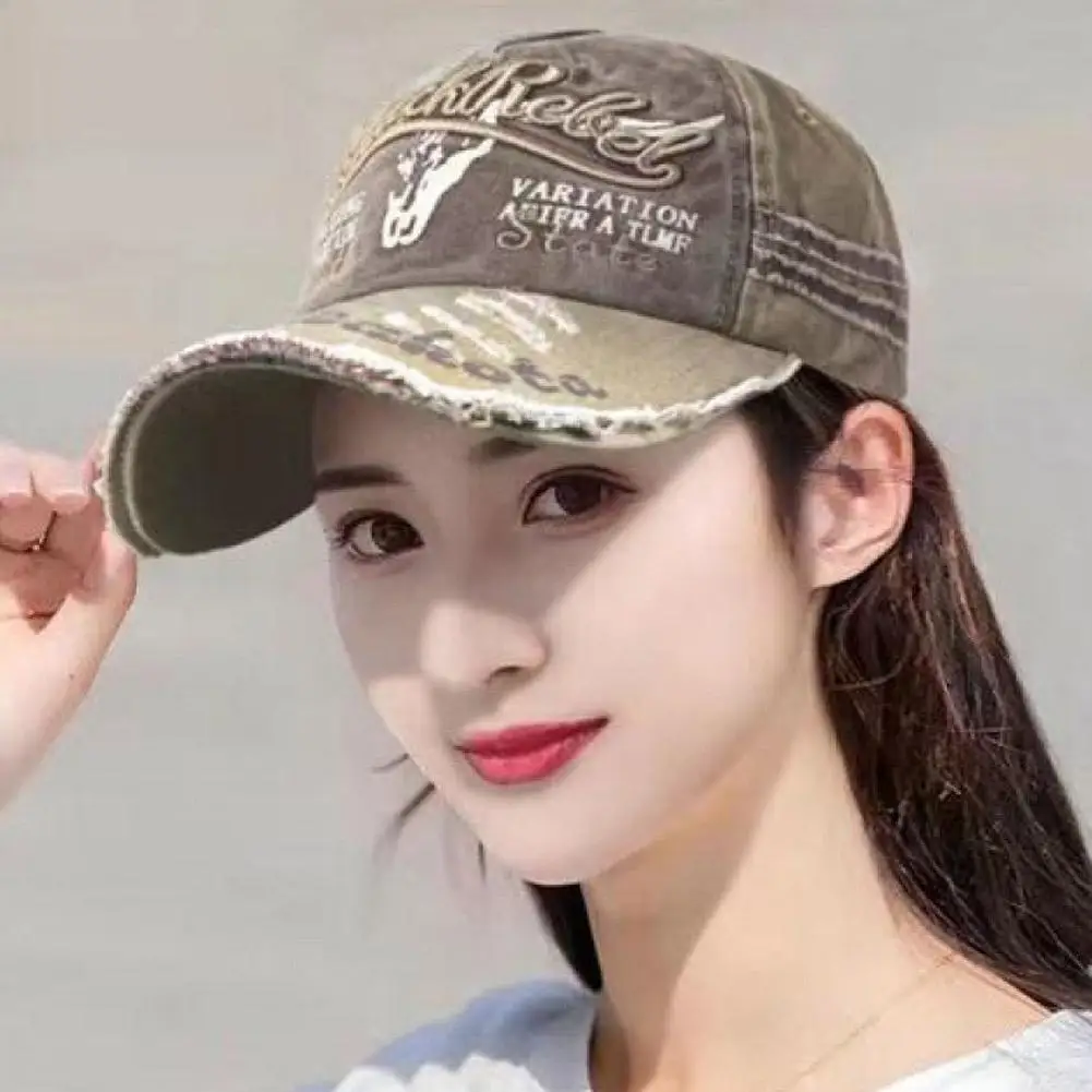 رسالة مطرزة قبعة بيسبول للجنسين الهيب هوب ريترو قبعة الشمس غسلها المتعثرة قابل للتعديل Snapback قبعة للجنسين قبعات سائقي الشاحنات