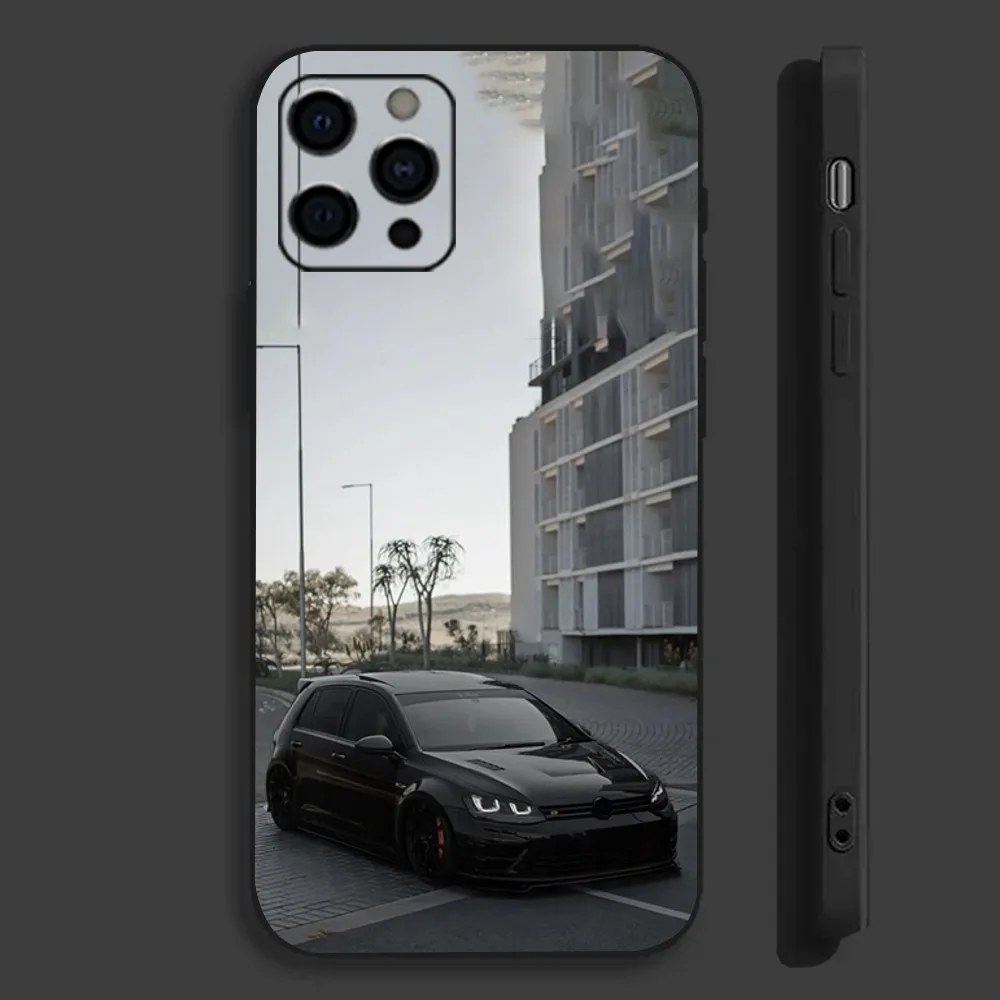 Sports Car G-Golf GTi Phone Case For Apple iPhone 15,14,13,12,11,Pro,X,XS,Max,XR,Plus,Mini Soft Black Cover