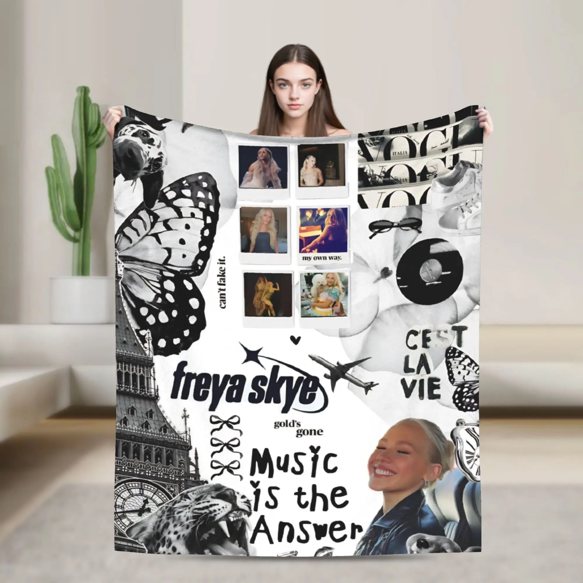 Warm Blanket Travel Freya Skye Bedding Throws  Flannel Bedspread For Couch Bed Funny Sofa Bed Cover