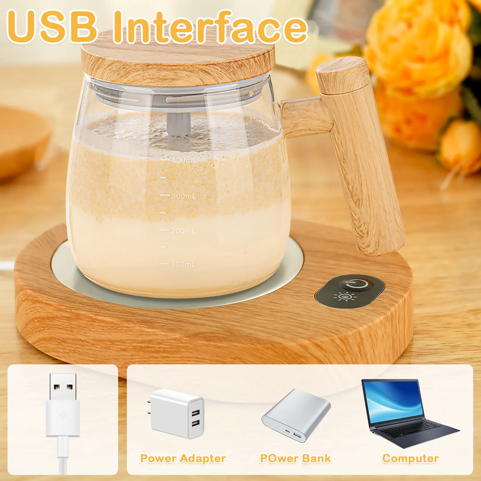 Electric Coffee Cup Warmer Pad Portable USB Mug Warmer Gravity Sense Switch 55-65℃ Constant Temperature Coffee Cup Heater Plate