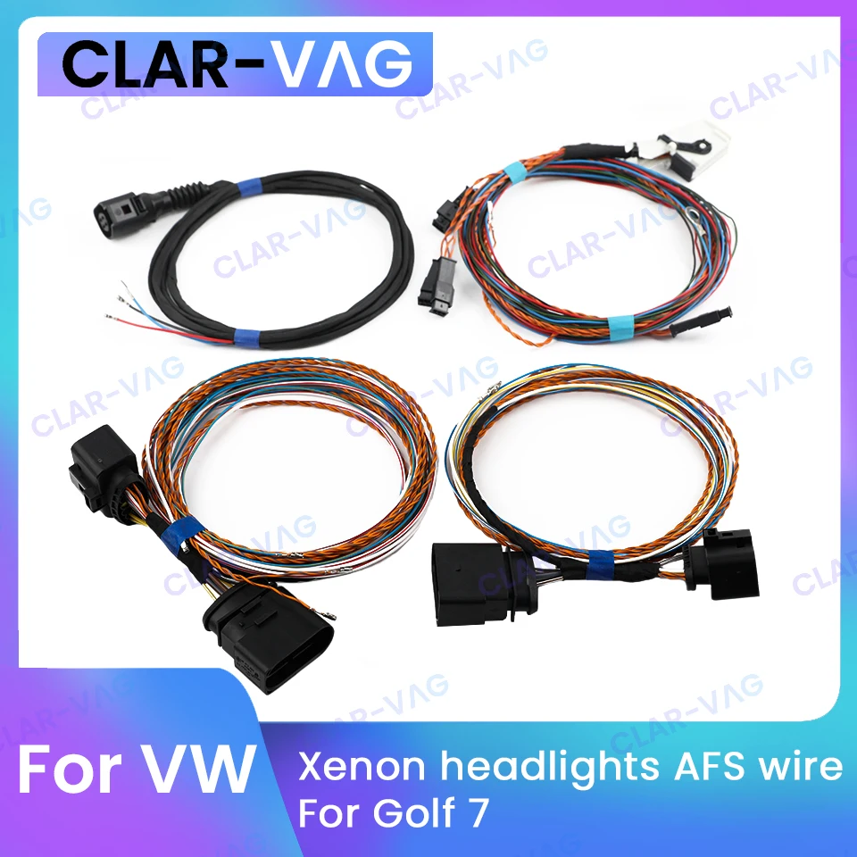 For VW Golf 7 Xenon Lamp Headlight Auto Leveling Range LED Headlight Cornering AFS Wire Adapter