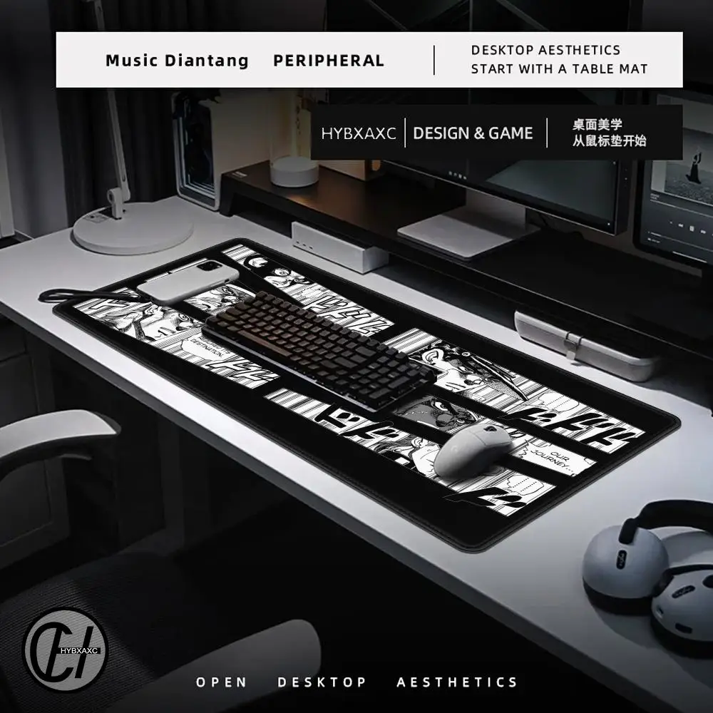 Computer Gamer Joseph Joestar Mouse Pad Large Rubber Non-slip Keyboard Gaming Mousepad Anime Jojo Bizarre Adventure Desk Mat