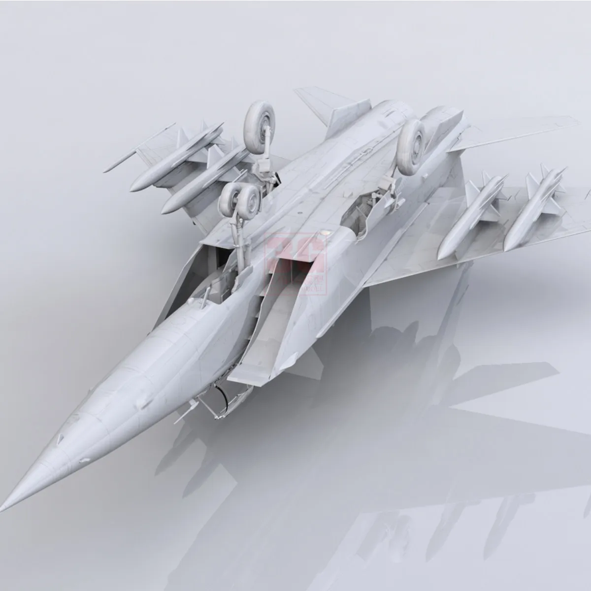 Obrázek 5: ICM plastový sestavený letadlo modelka souprava 72175 mig-25bm bitevník 1/72