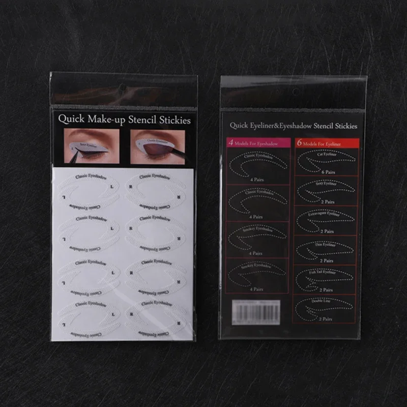 1 pz/set adesivi per sopracciglia pigri veloci modello di carta per sopracciglia Eyeliner stencil per ombretti guida per ausili tatuaggi strumento per il trucco regolabile