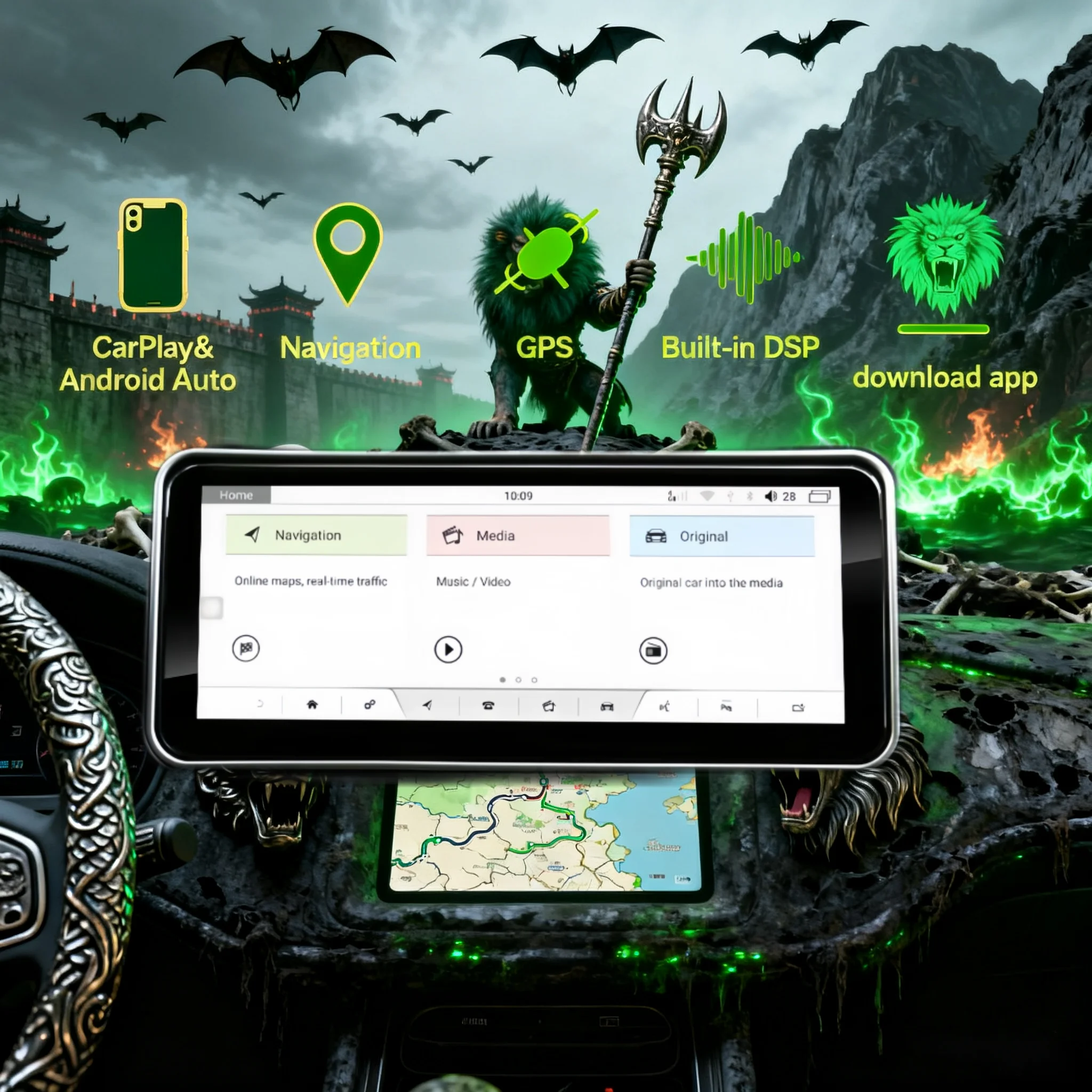 N أندرويد 14 راديو السيارة لسيارة رينج روفر سبورت L494 2013-2017 مشغل ستيريو الوسائط المتعددة نظام تحديد المواقع اللاسلكية Carplay قائمة OEM الأصلية للسيارات #1