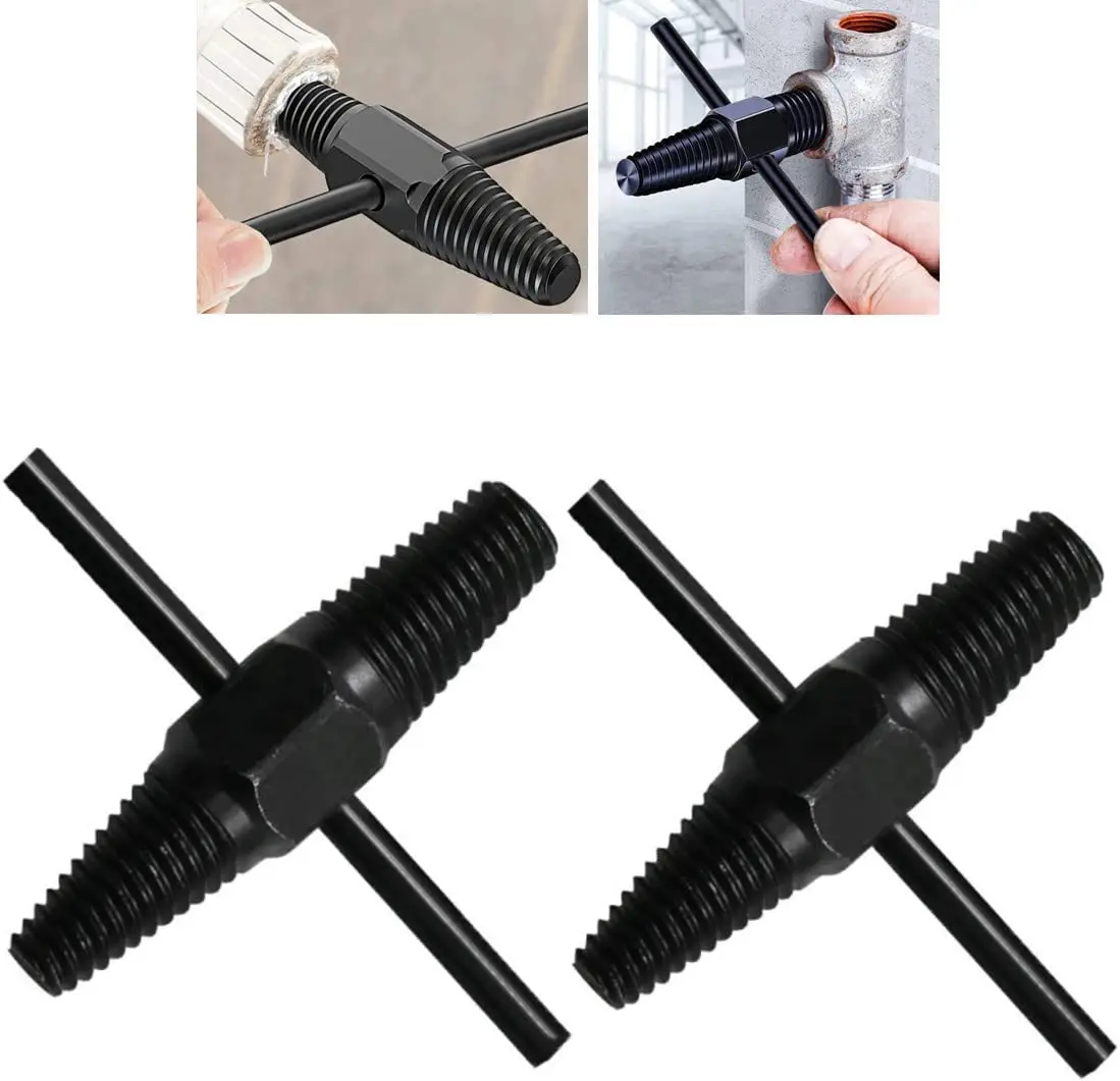 WOZOBUY Schraube Extractor-Dual-use-Wasser Rohr Schraube Entfernung Werkzeug Gebrochen Schraube Entferner für 1/2 "3/4" rohre Ventil Wasserhahn, beschädigt Bolzen