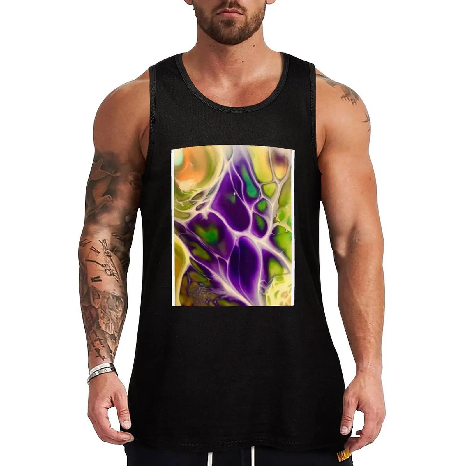 

Purple Lightning Tank Top man vest gym shirt men T-shirt man clothing men