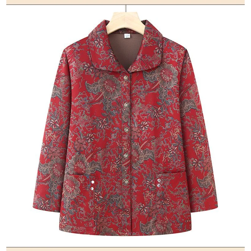 

Button Cardigan Ladder Printed Long-sleeved Jacket Casual Fashion Top