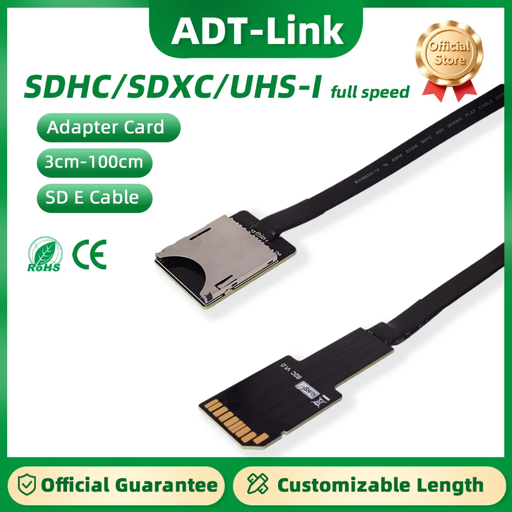 ADT-Link B11SF SD UHS-I Extender Micro SD TF  Adapter Supports SDHC SDMC UHS-I Non FPC Card Reading Test Line for GPS ROCK Pi 4