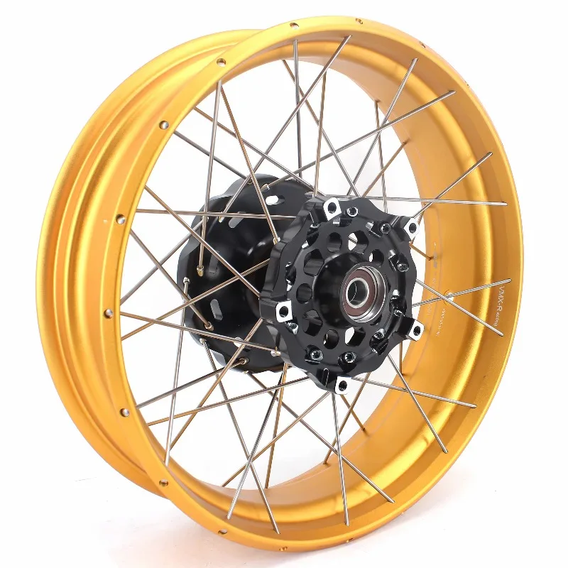 

【2025】VMX 3.0*19" / 4.25*17" Tubeless Wheels Rims Replacement For BMW F700GS 2012 -2018 Black Hub Gold Rim