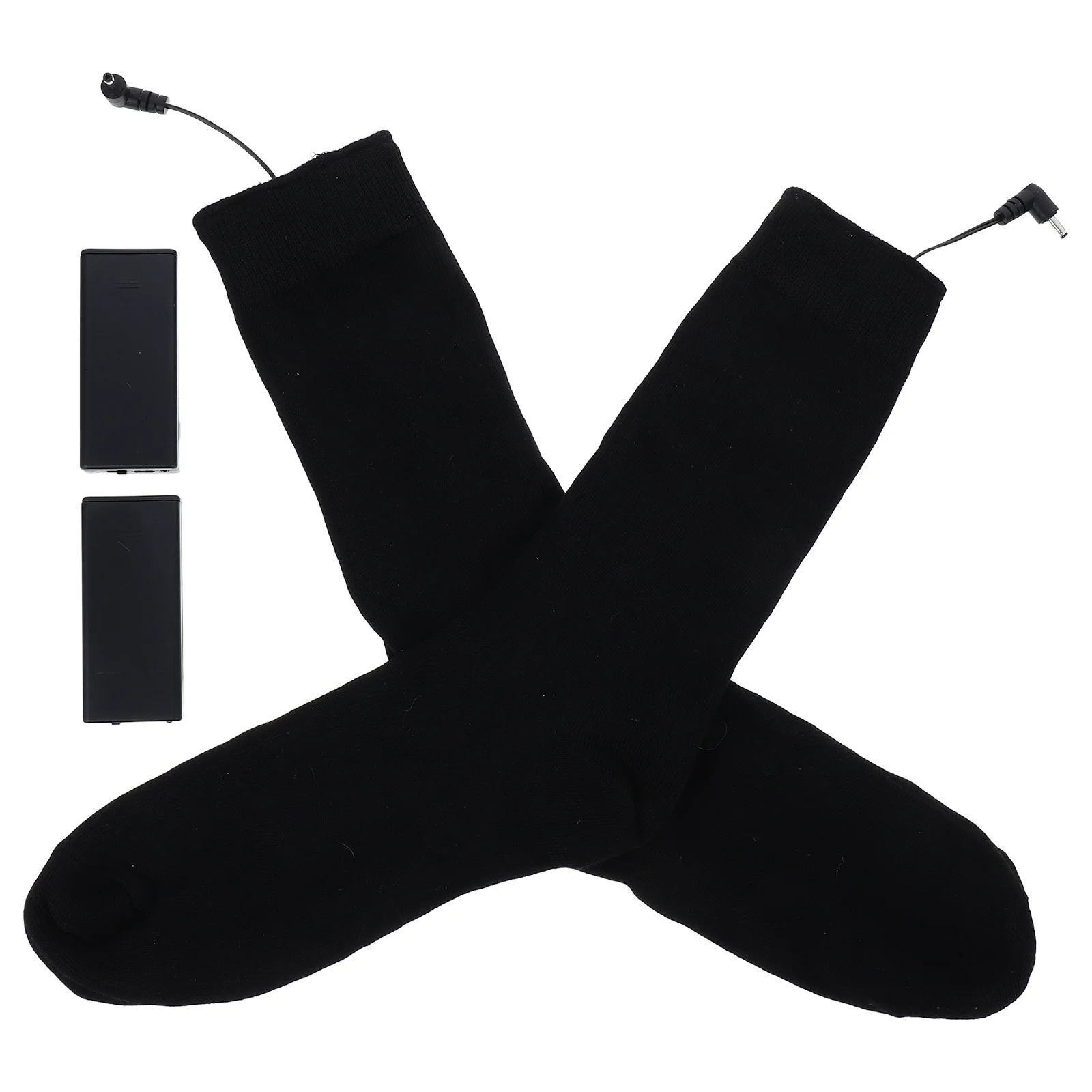 2 قطعة جوارب ساخنة تعمل بالكهرباء الحرارية شتاء دافئ الركبة عالية التدفئة حتى طويلة الأمد لمط #1