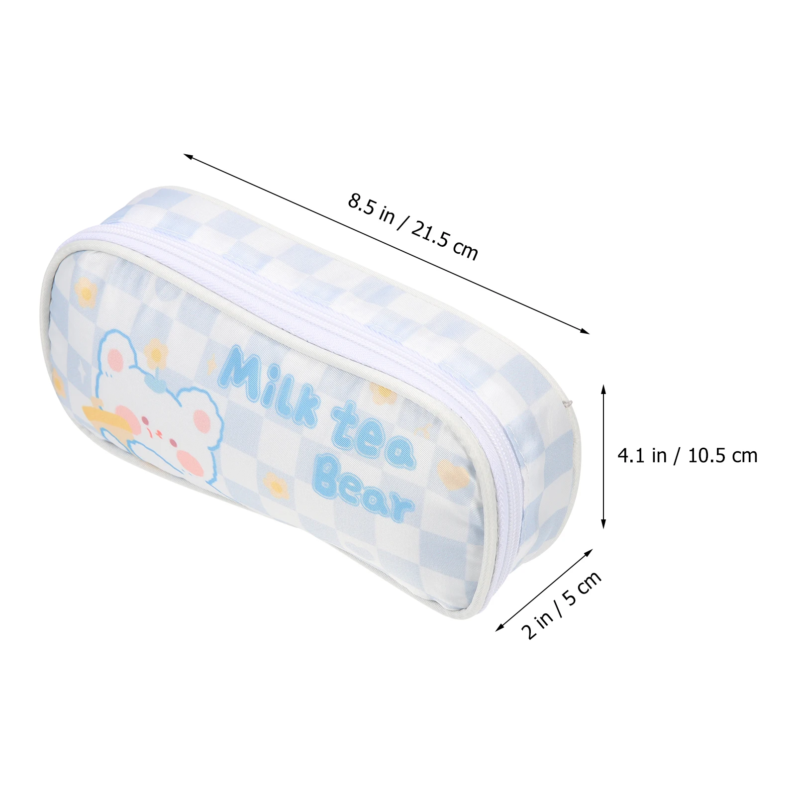 

Large Capacity Checkerboard Pattern Pencil Bag Portable Stationery Organizer For Kids Students Zipper Pen Bag Storage School