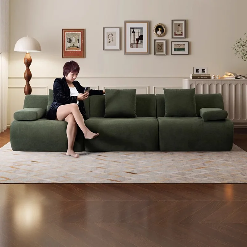 Saco de rolo de compressão a vácuo sofá de tecido de bambu estilo retrô designer de celebridades da Internet