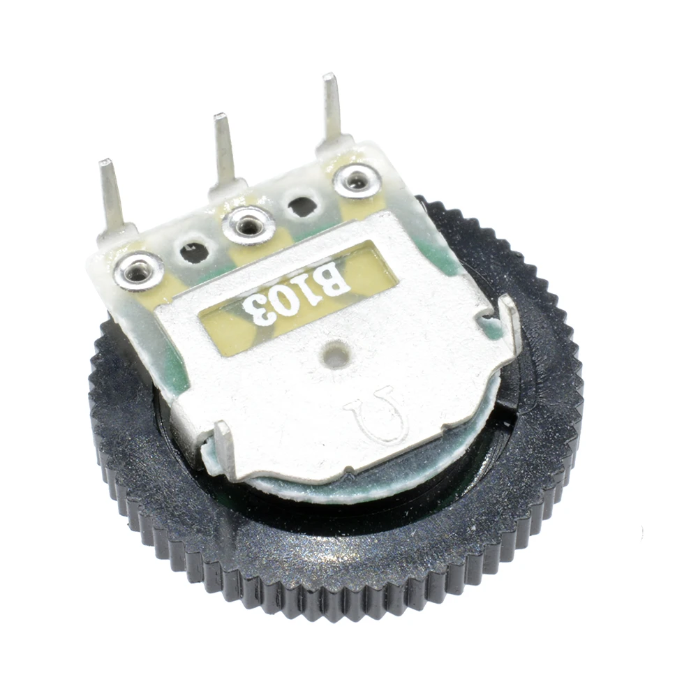 10 Teile/los B103 10K Ohm 3 Pins Zifferblatt Rad Potentiometer Audio Stereo Volumen Getriebe Switch Control für Radio MP3 MP4 Player