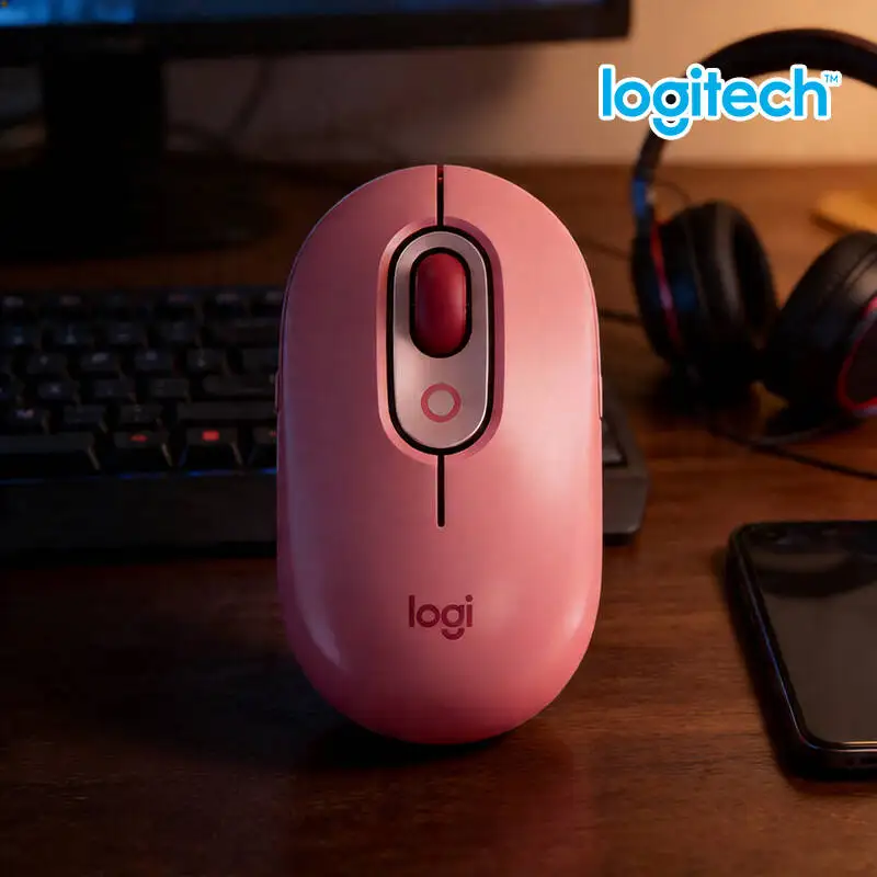 Logitech M350 POP Mouse High-Precision 1000 DPI Bluetooth USB Silent Touch for HP Pavilion and Envy Laptop Series Performance
