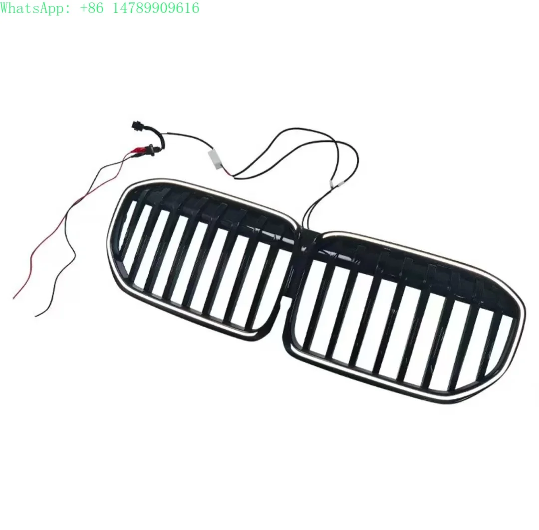 Grille 2020+  for  7 Series G11/G12 LCI Gloss Black Single  Giow  Line Grill Front Grille