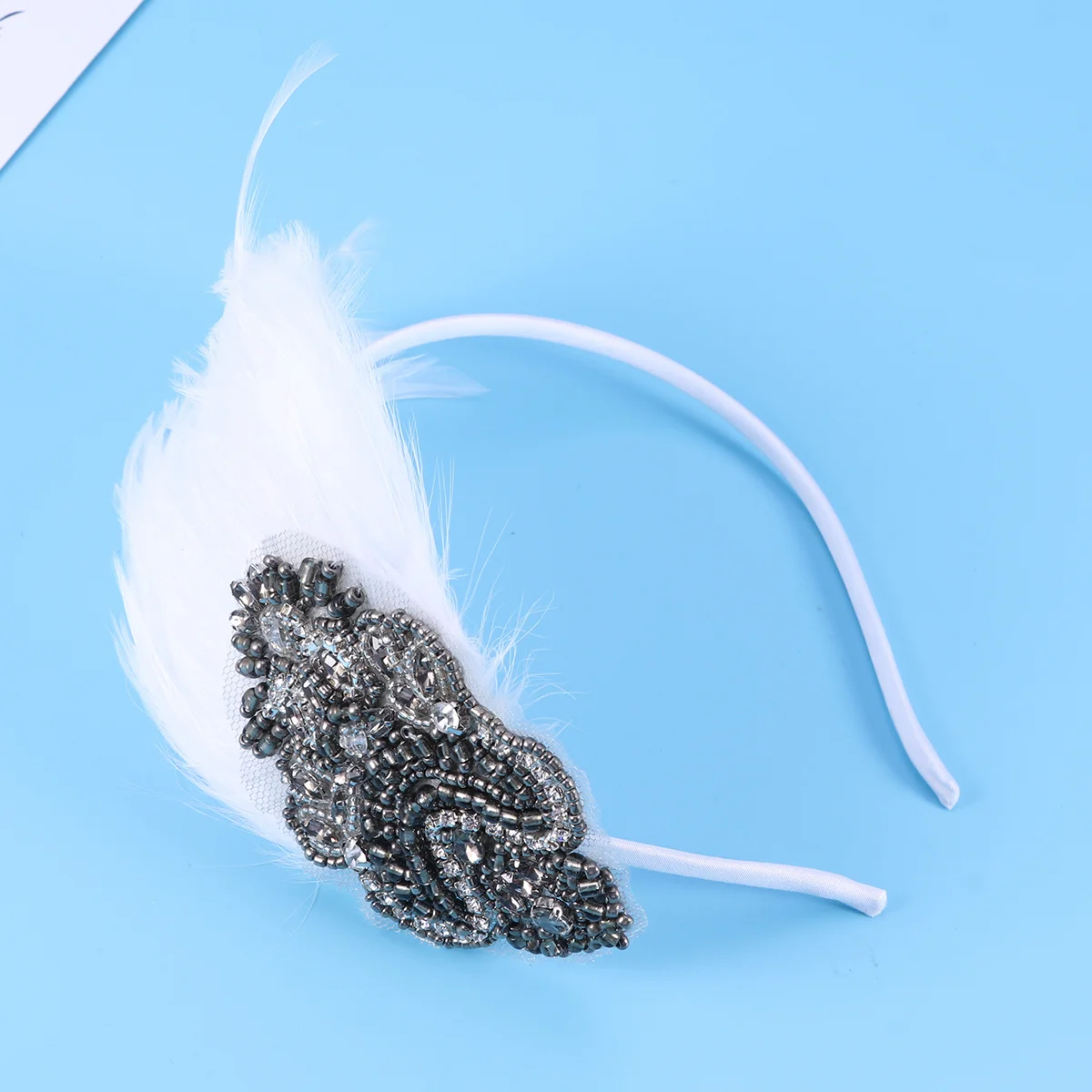 

Повязка на голову ручной работы со сверкающими стразами и кристаллами, бусины среднего размера, подходит для всех свадебных подружек невесты