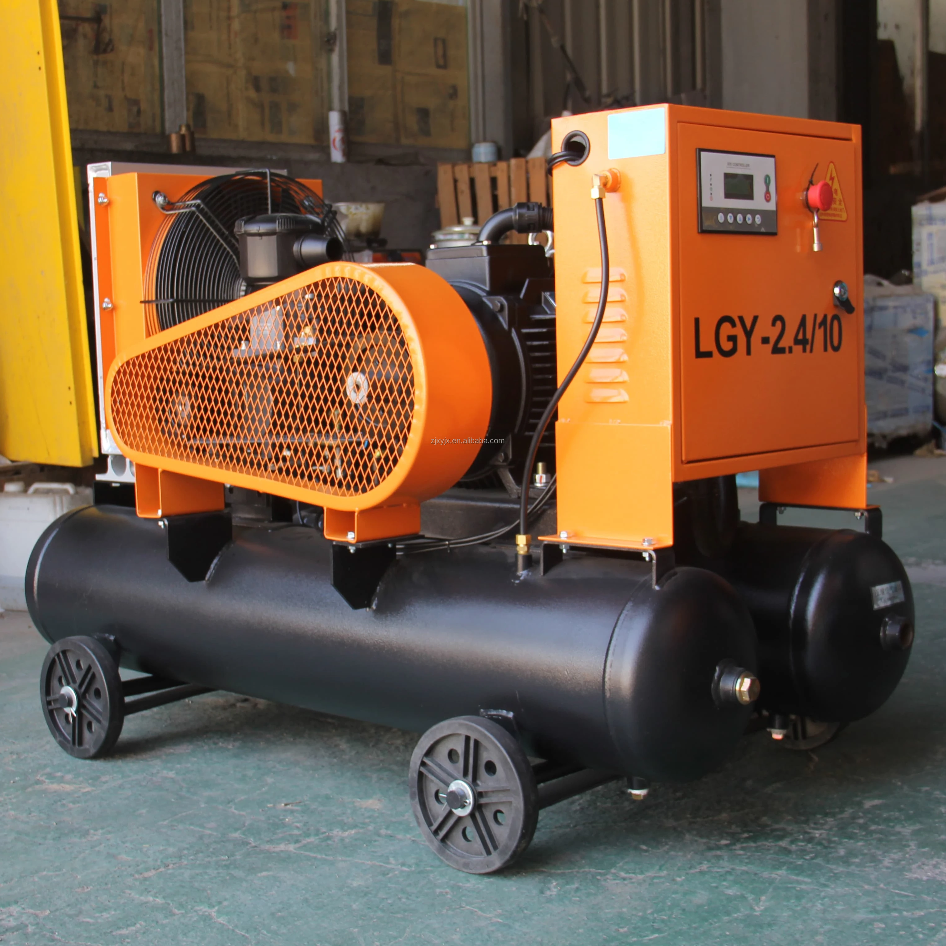 เครื่องเจาะหินไฟฟ้าเคลื่อนที่ ไคซาน LGY-2.4/10 พร้อมเครื่องอัดอากาศและค้อนลม