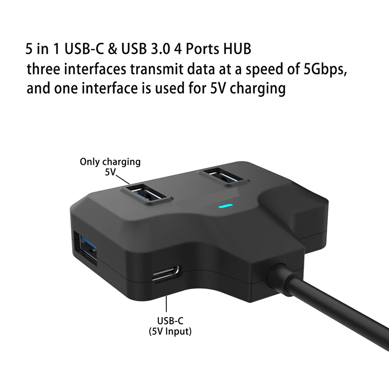 Adaptateur répartiteur Plug and Play, station d'accueil multifonction, extension informatique Ethernet, station d'accueil HUB de type C/USB