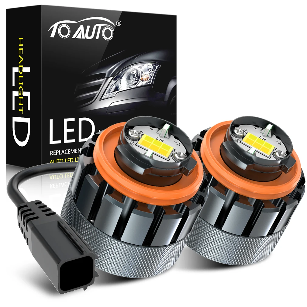 

TOAUTO 2PCS L1B LW5B Dual Color Yellow White Car Led Fog Lights Reversing Lights With Fan CANBUS For Toyota/Honda Corolla Honda