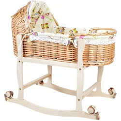 Zl Newborn Portable Basket Car Comfort Sleeping Basket Babies' Bed Solid Wood