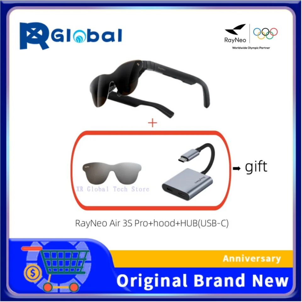 RayNeo Air 3S Pro smart AR glasses, equivalent to 4 meters 135