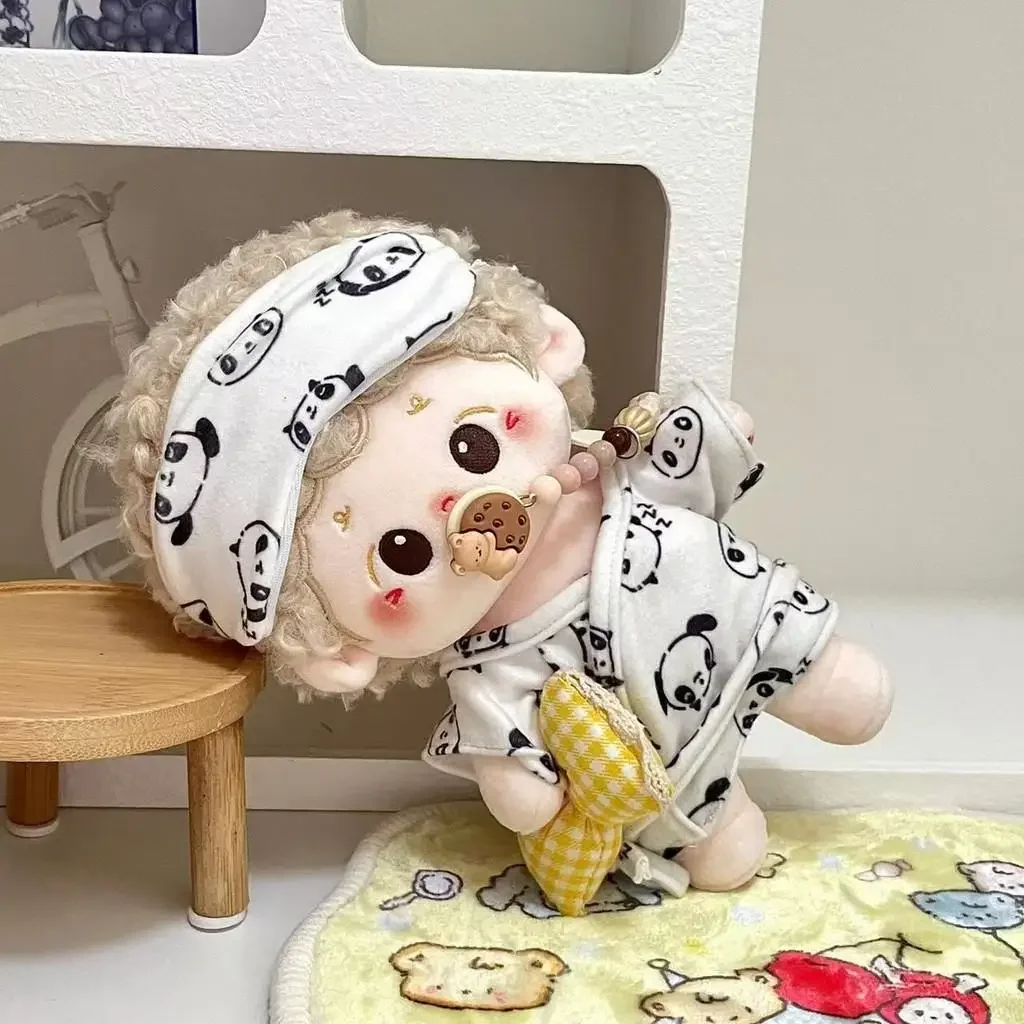 For 15-17CM labubu doll cloth/20Cm10cm cotton doll outfit sleeping bag pajama set cute toy doll change baby clothes