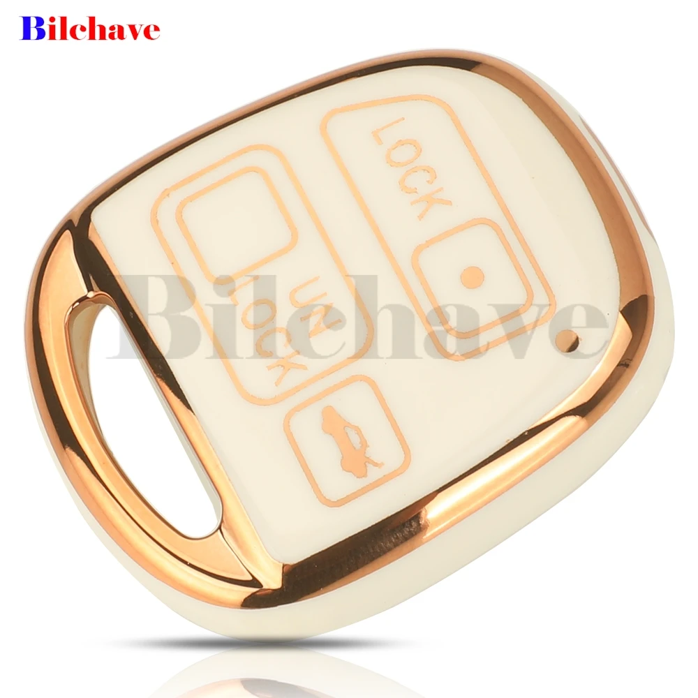 Jingyuqin TPU ปลอกหุ้มกุญแจรถยนต์ -- Toyota Avensis Camry Corolla Cruiser RAV4 Prado Previa Lexus LX LS RX SC อุปกรณ์แต่งรถ
