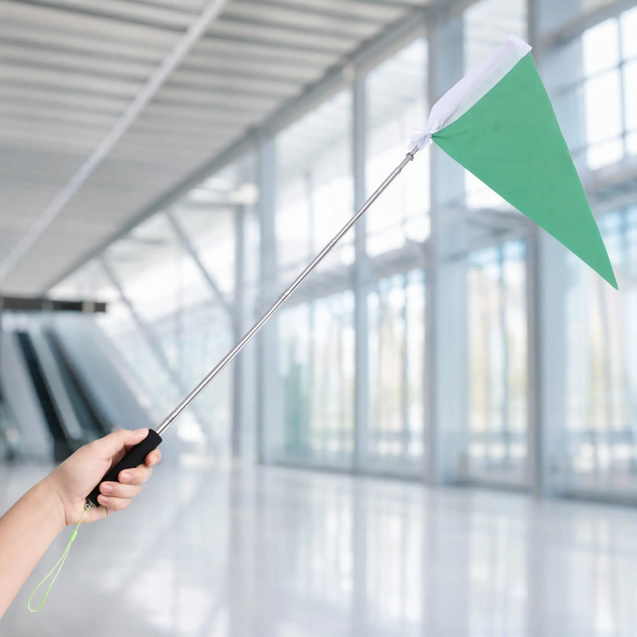 Foldable Tour Guide Flag Adjustable Telescopic Pole Bright Colors High Visibility for School Trips Tourist Groups
