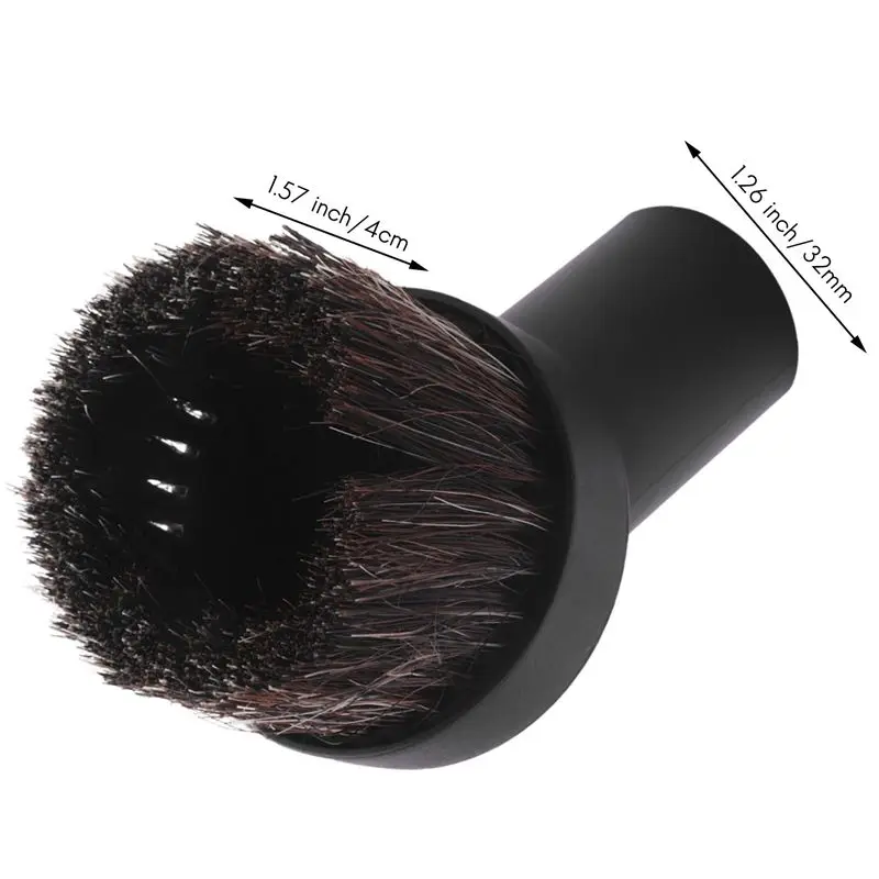 AT05-4Pcs 32Mm Dusting Brush Dust Tool Attachment For Vacuum Cleaner Round Horse Hair