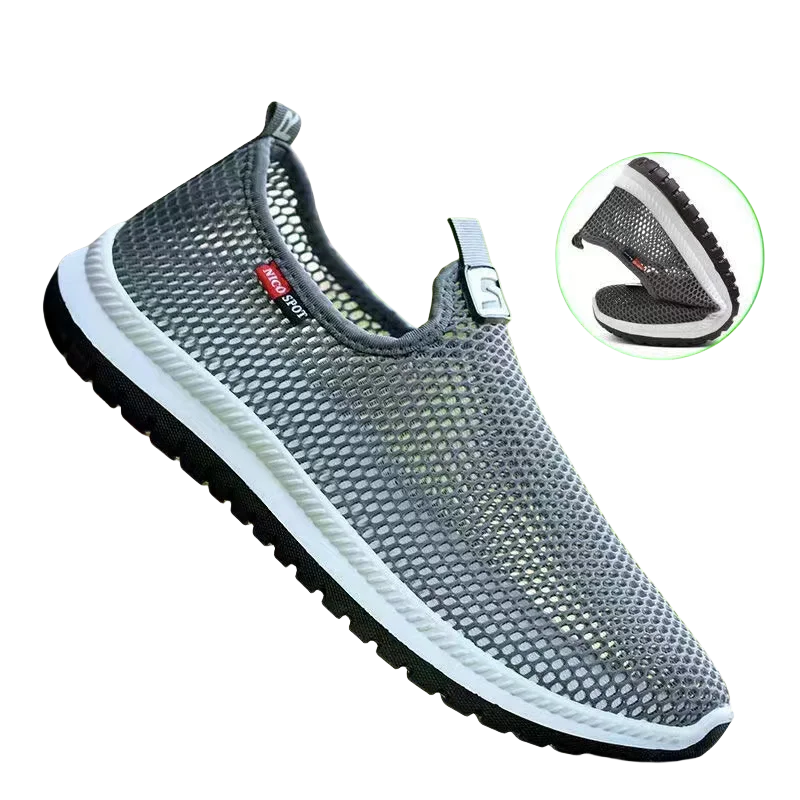 Men\'s breathable lightweight casual mesh sports shoes summer outdoor soft sole running shoes fashion walking shoes male sneakers