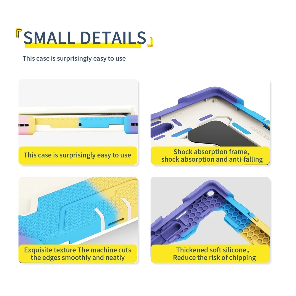 حافظة لهاتف سامسونج تاب S9 بلس FE S8 S7 S6 Lite حافظة مضادة للصدمات لهاتف جالاكسي A7 A8 A9 Plus 360 غطاء لوحي بحامل دوار #4