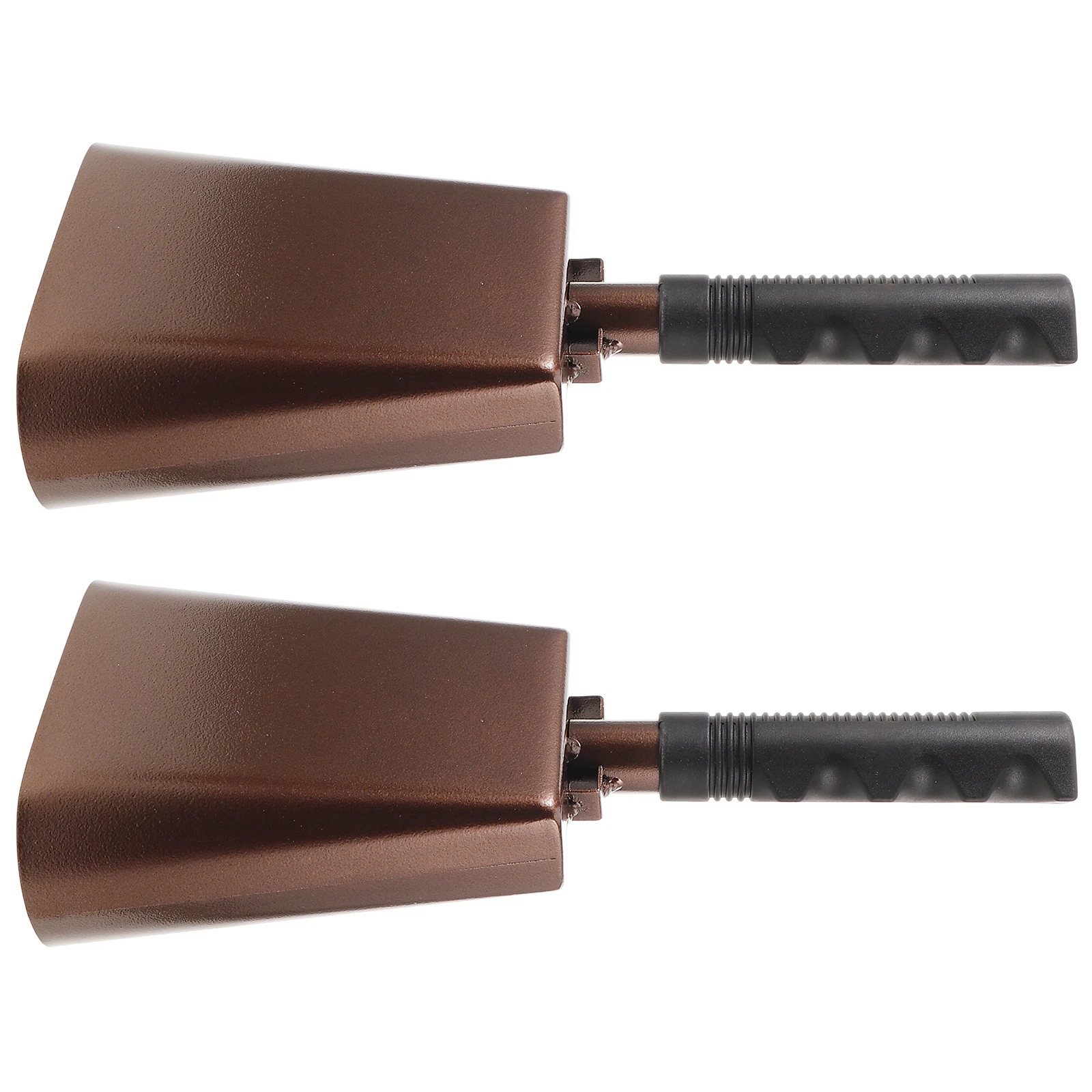 

Cowbell Hand Rattle Pair Durable Metal with Handle for Sports Events Cheering Party Percussion Music Supply Instrument