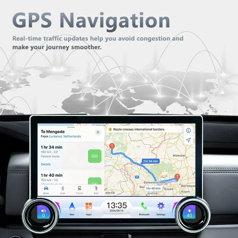 2025  11.5 Inch Universal Android Auto Carplay Multimedia System DSP Stereo 2K Infinite Dual Knob GPS RGB Car Radio QLED Screen view 2