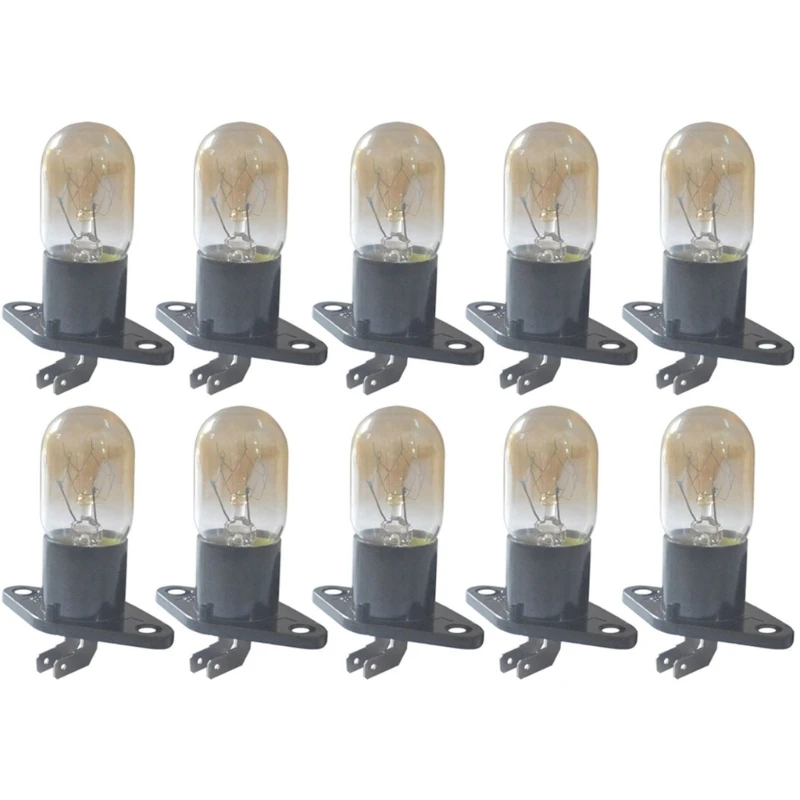 

10Pieces Socket 250V 2A 25W Microwave Lamp Efficient Bulb Socket Oven Light Microwave Light Bulb Microwave Bulb for Dropshipping