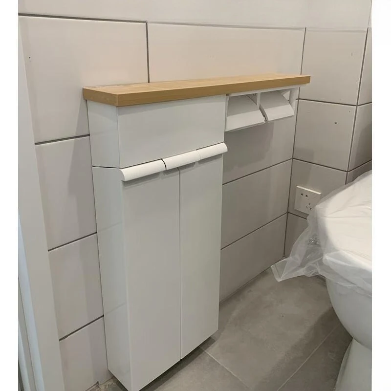 Bathroom wall hanging multi-functional storage cabinet roll paper rack moisture-proof