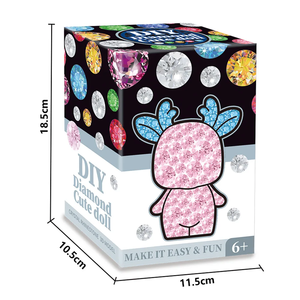 5d diy pintura diamante kits de boneca cristal unicórnio elk bear boneca mosaico bordado strass broca cheia presente decoração para casa