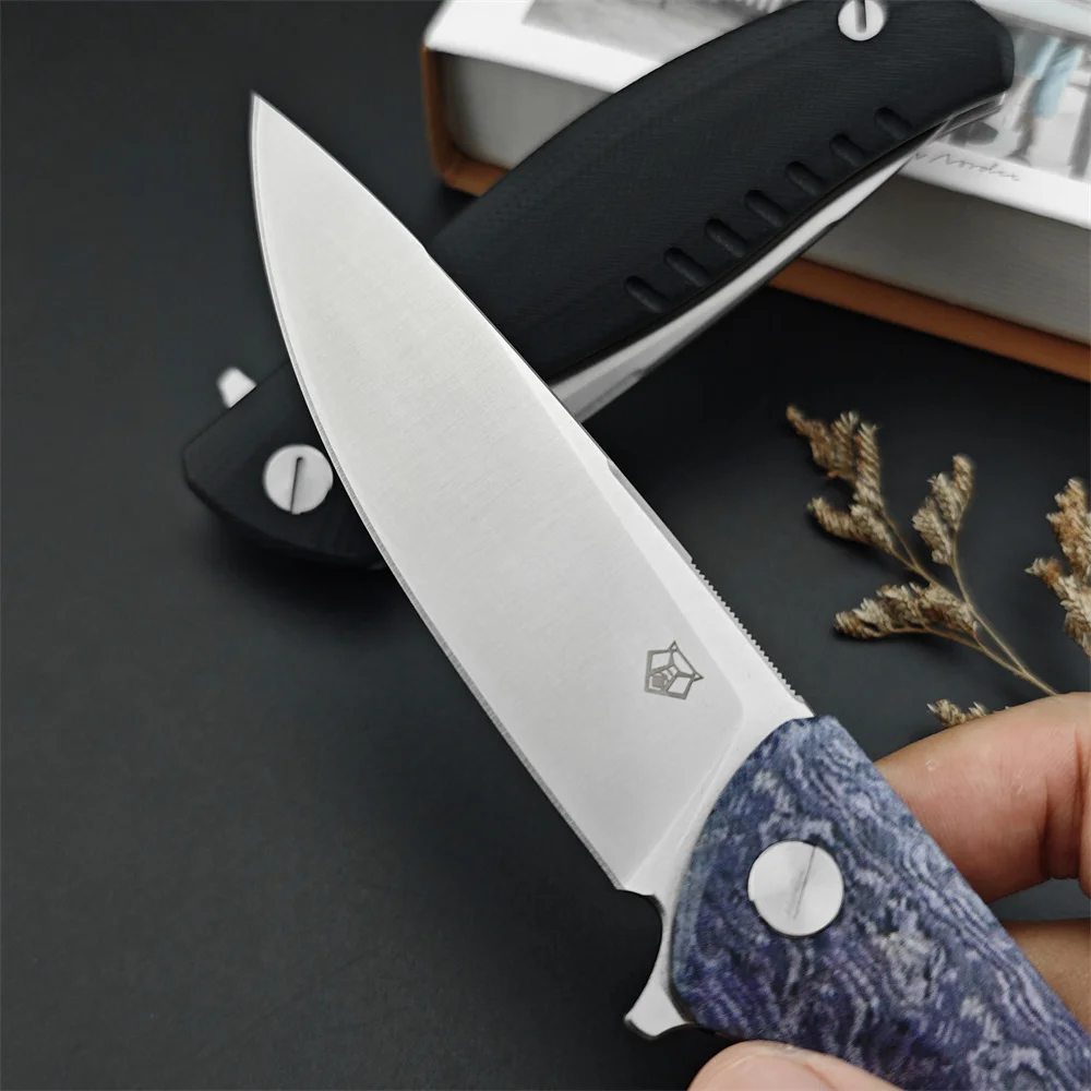 High Quality Shiro Pocket Flipper Folding Knife D2 Blade G10 Handles Outdoor Sharp Tactical Knives Hunting Camping EDC Multitool