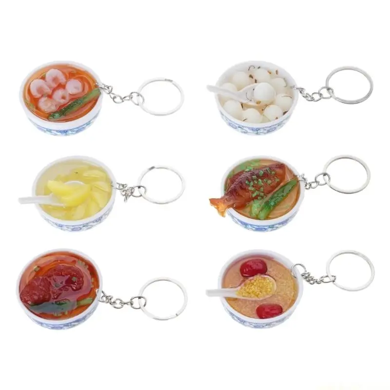 Creative Delicious Kitchen Accessories Bag Pendant Simulation Keychain