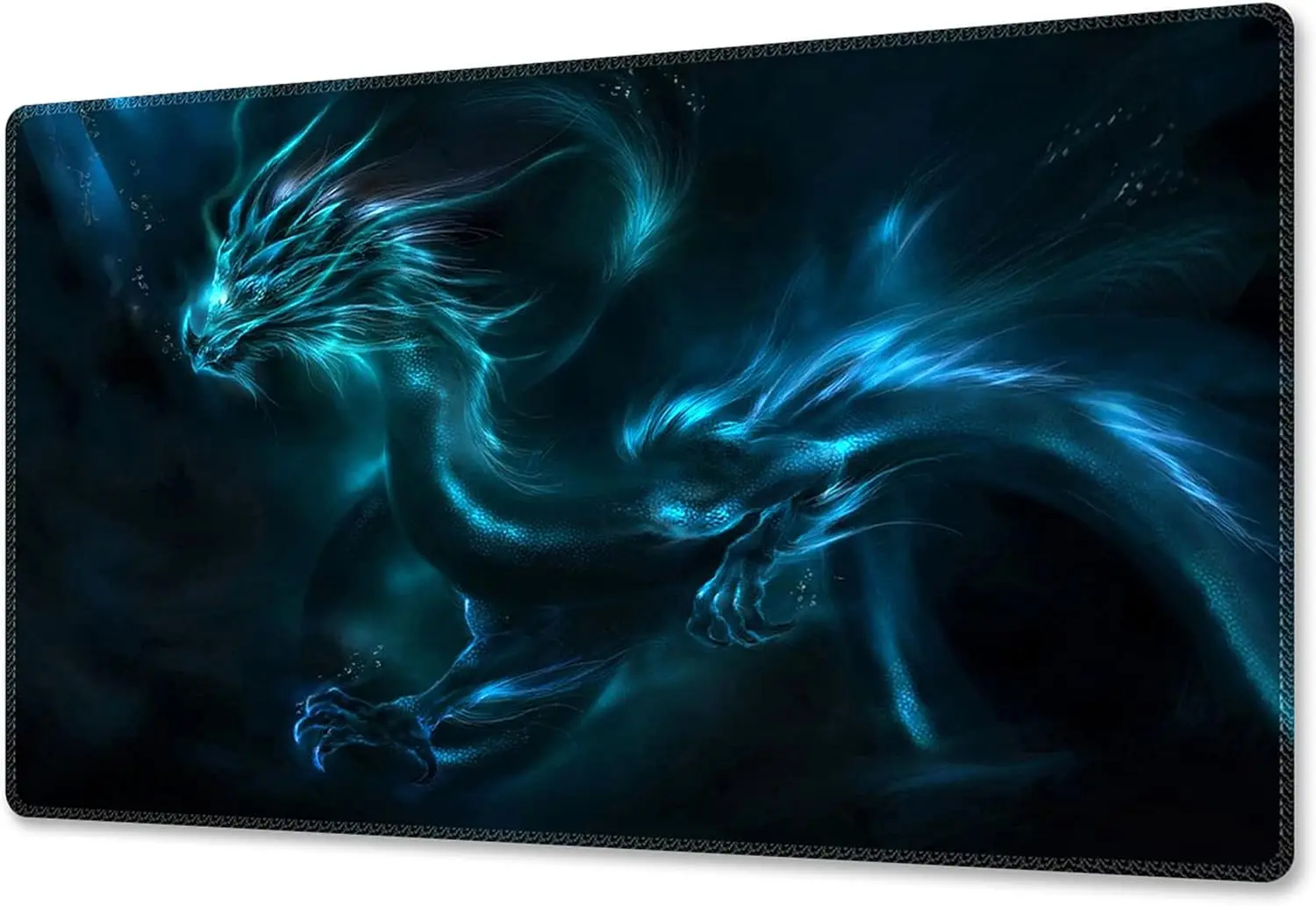 Mysterious Blue Dragon large Mouse Pad Gaming mats Non-Slip Desk Mat mouse carpet with Stitched Edge HD printing Office mat
