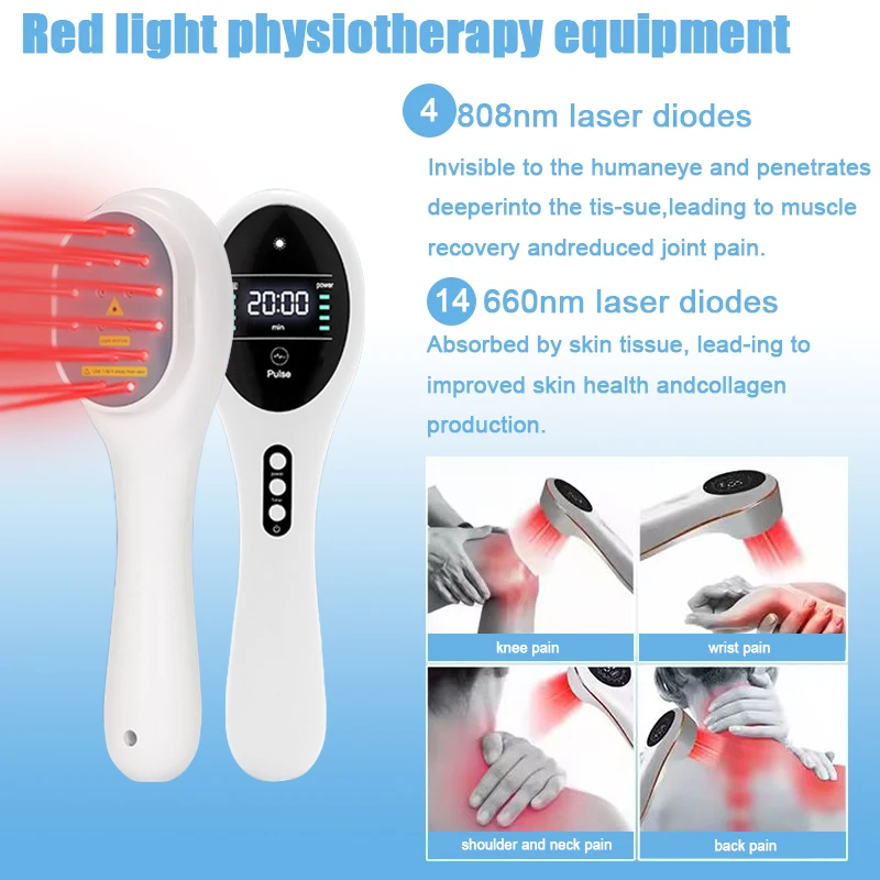 

650nm Handheld Red Light Therapeutic Device - Portable Red Light Irradiation With 3-Level Timing And 4-Level Power Settings