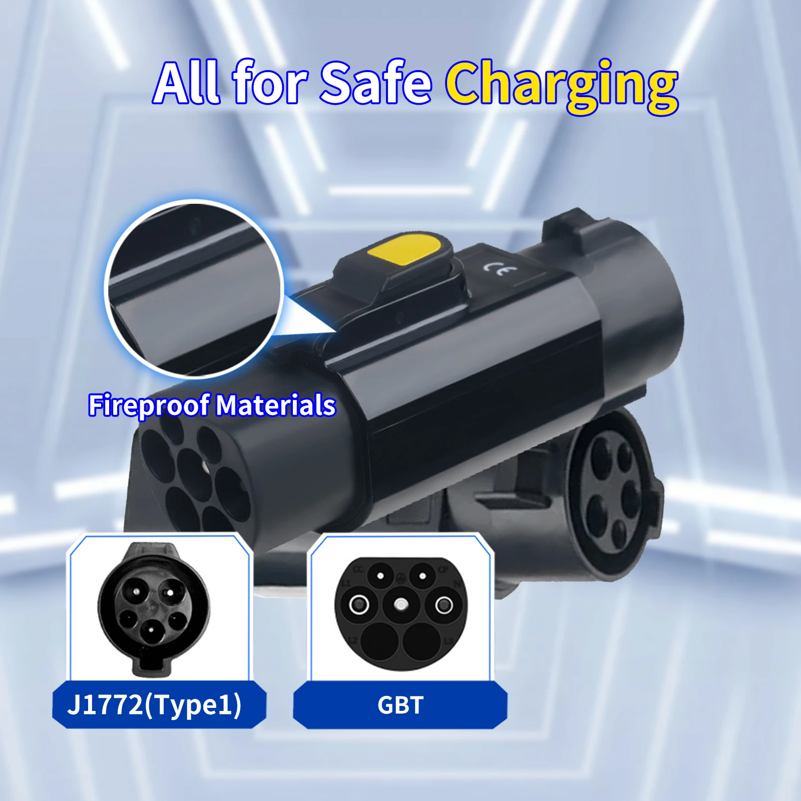 EV Charging Adaptor Type1 to GBT Adaptor 32A SAE J1772 to GBT EV Charger Adaptor