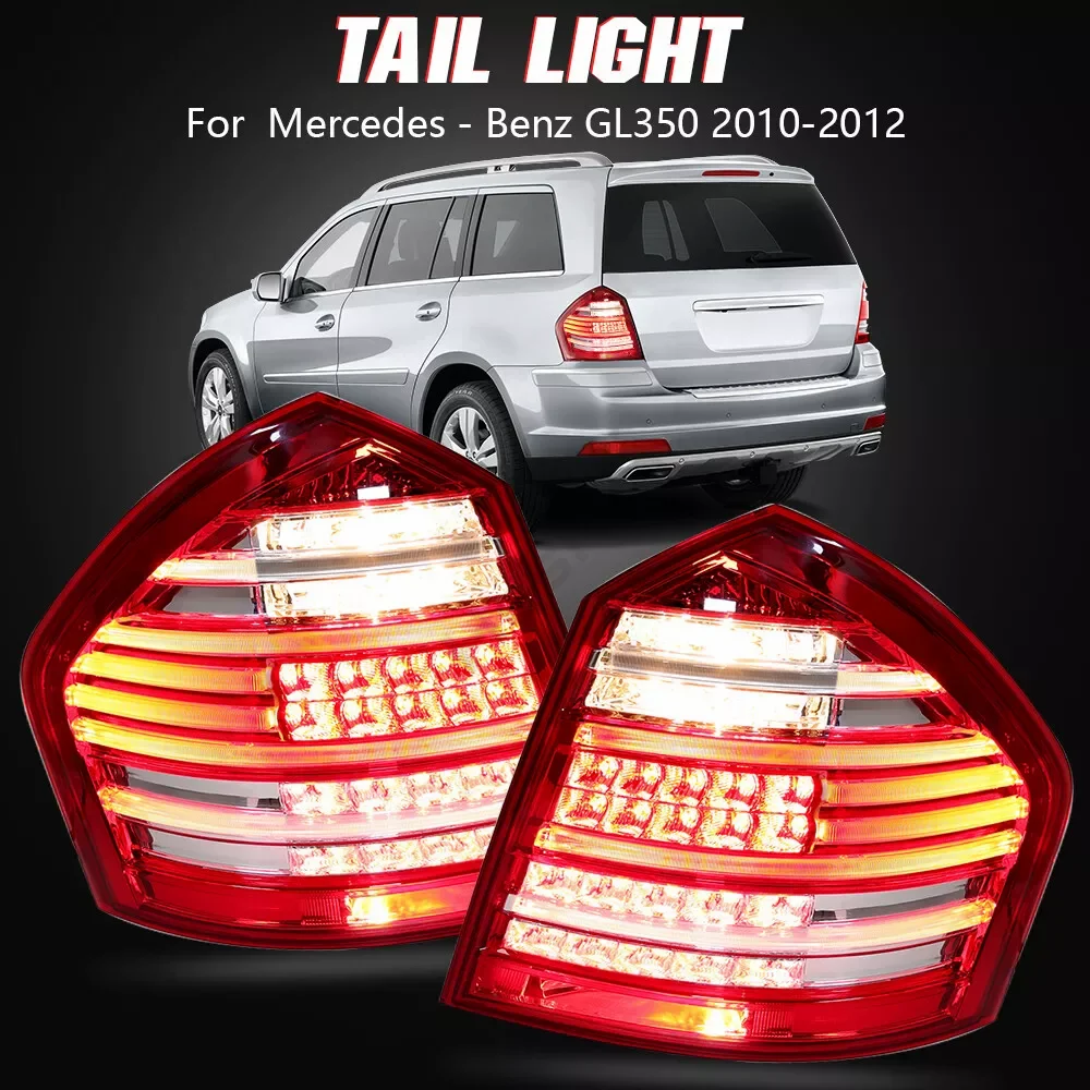 Pair LED Taillights For Mercedes-Benz GL GL500 GL450 GL320 GL350 GL550 X164 2009-2012 Taillamp Rear Lamp Brake Turn Signal Light