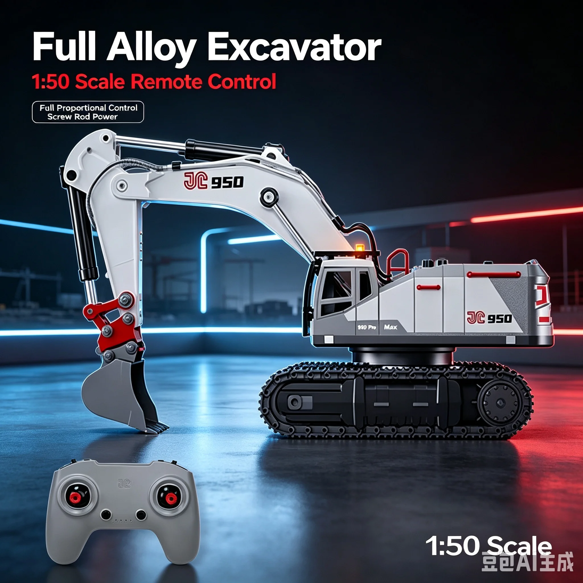 New950 JC JiLang Remote Control Excavator Model 1 50 Scale 950 Full Alloy Screw Power 28 Channel Simulation For Adult Collectors
