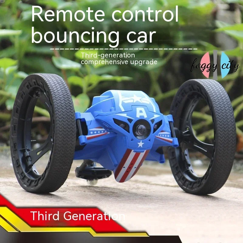 Creative Toy Bounce Car 2.4g Special Effects Mini Remote Control Car New Strange Intelligent Robot Boy's Birthday Children Gift