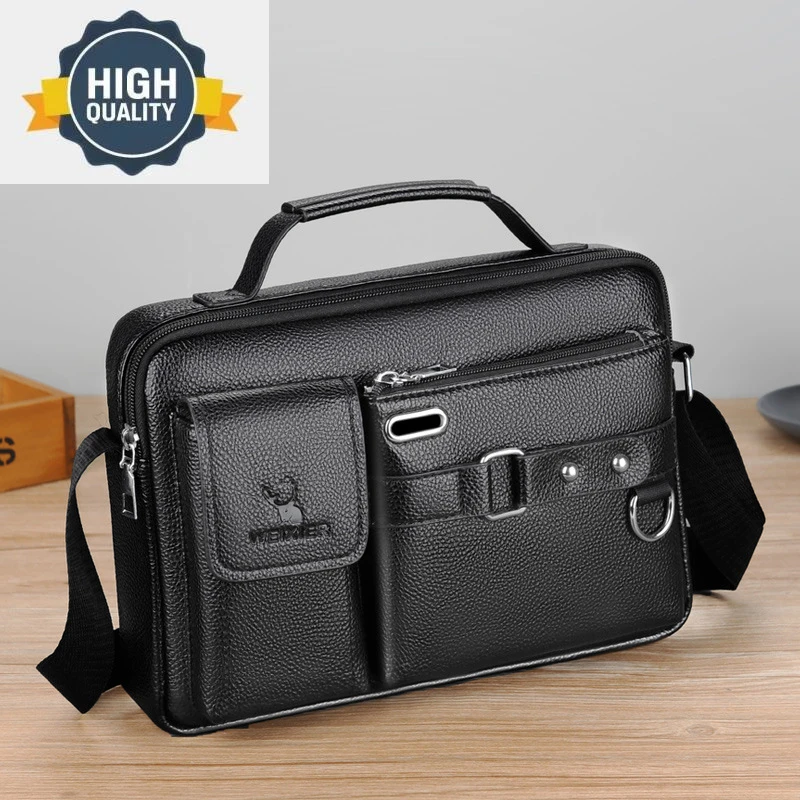 

body Men Cross One Shoulder Bag Business Briefcases Casual Laptop Retro Office Male Messenger Top Handle Handbag