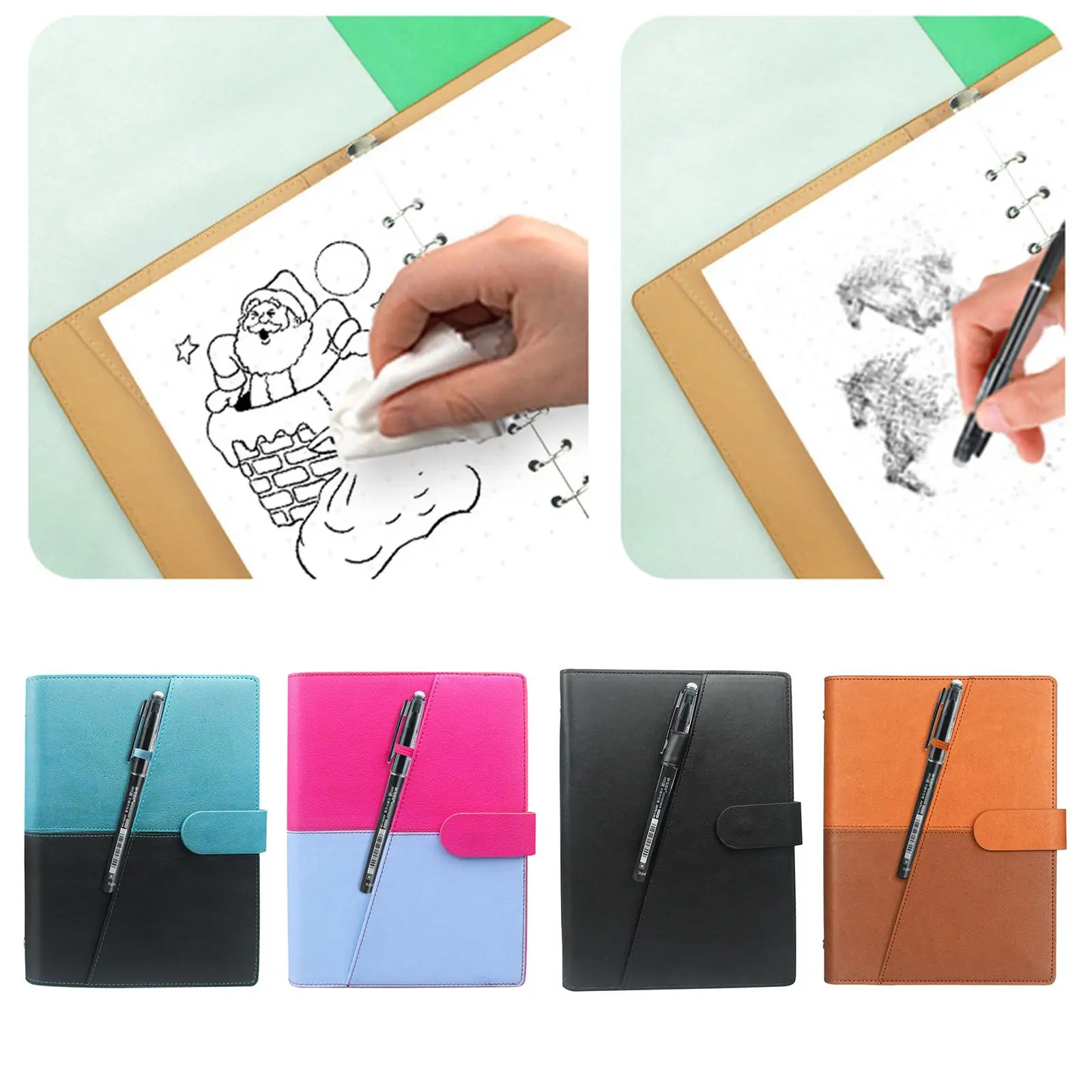 Reusable Erasable Notebook Storage with Pen for Office Agenda Tasks