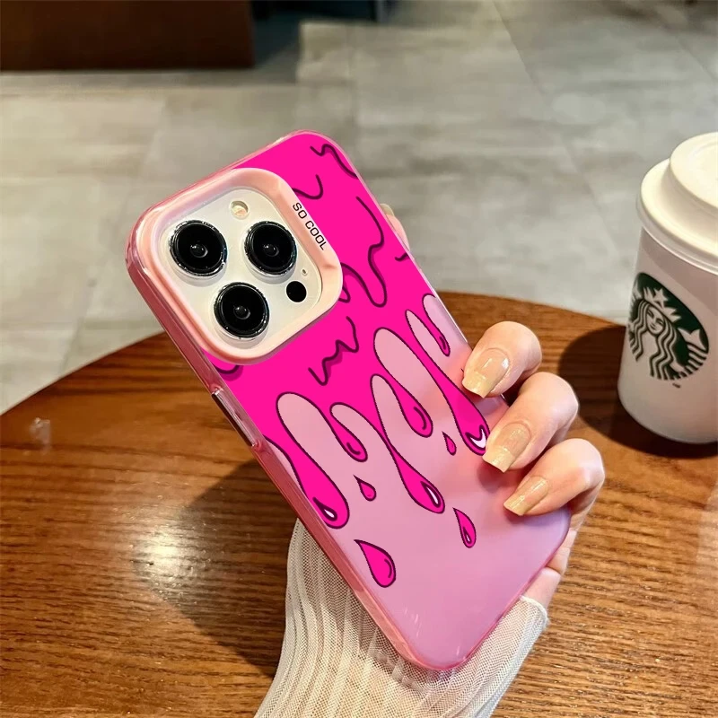 Hot Paint Graffiti Art Electroplate Silver IMD Phone Case For iPhone 11 12 13 14 15 Pro Max 7 8 Plus X XR XS Shockproof Cover