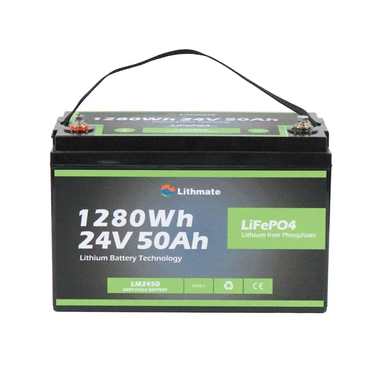 Professional factory wholesale lithium ion battery lifepo4 battery solar storage 24V 50Ah battery for electric car