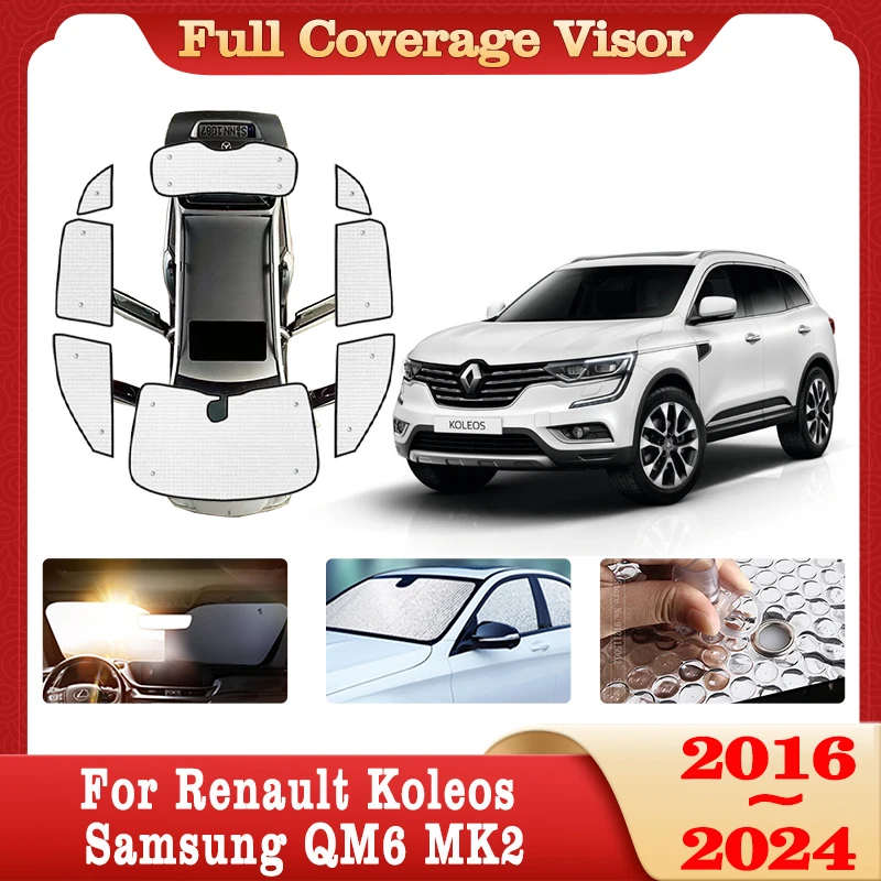 

Full Cover Sunshades For Renault Koleos Samsung QM6 MK2 2016~2024 2017 2018 Windows Shading Sun Protector Covers Car Accessories